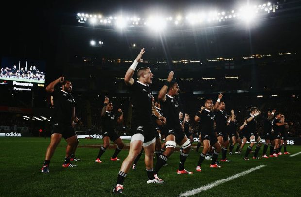 The All Blacks perform the haka Getty.