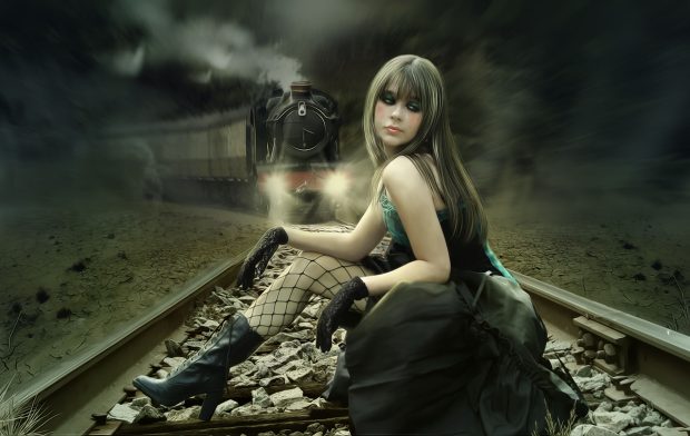 Train Suicide Emo Wallpaper.