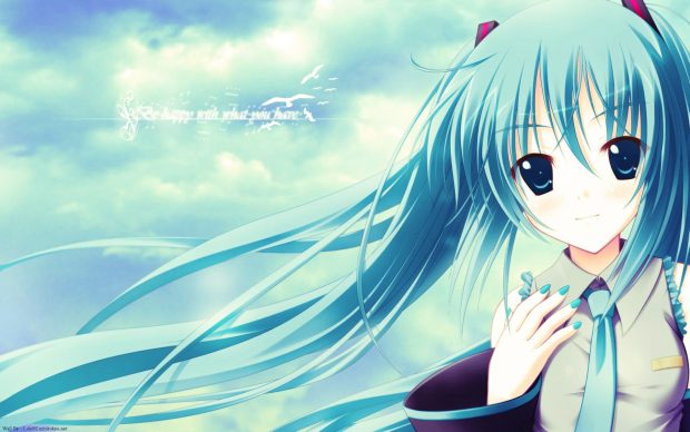 Vocaloid Multicolor Hatsune Miku Background.