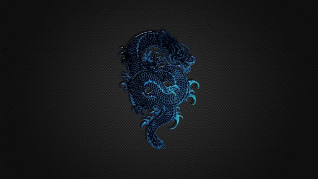 Wallpaper hd 1080p blue dragon logo on black wallpapers.