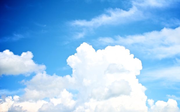 White clouds in the sky wallpapers.