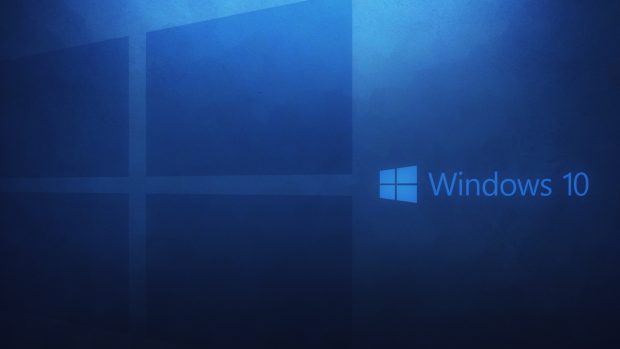 Windows 10 Microsoft OS Operating System Blue Shadow Logo Text.
