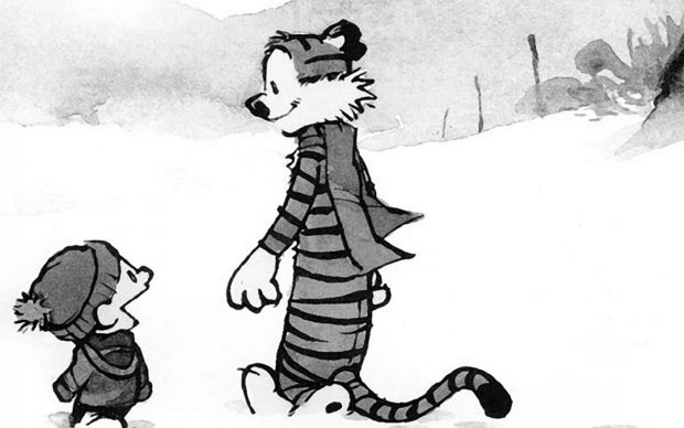 Winter comics tigers calvin and hobbes desktop hd wallpapers.