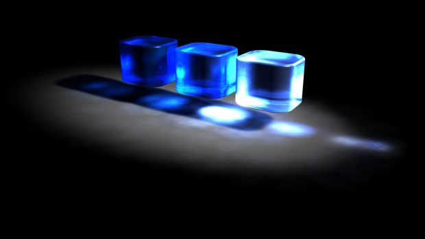 3D Blue Cube Unique Wallpaper HD Picture For Free Download.