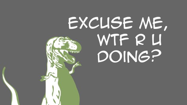 Abstract dinosaur funny humor font grey background 1920x1080.