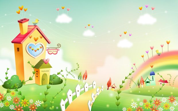 Animated happy wallpaper.