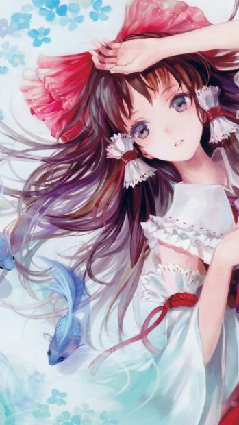 Anime Art Paint Girl Cute iphone 6 wallpaper.
