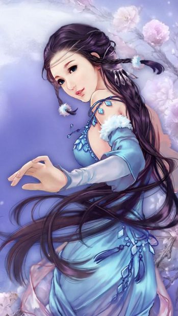 Anime Dreamy Fantasy Ancient Beauty iphone 6 wallpaper HD.