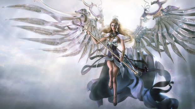Awesome Angel 3D Fantasy Wallpaper HD Widescreen.