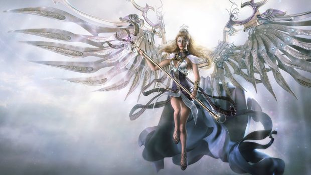 Awesome Angel 3D Fantasy Wallpaper HD Widescreen.