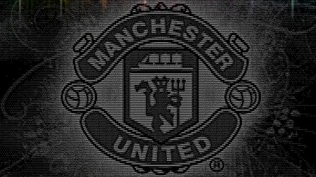 Awesome Manchester United Logo Wallpaper Background.