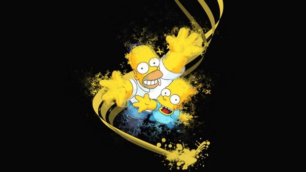 Background wallpaper black homer wallpapers papers simpsons.