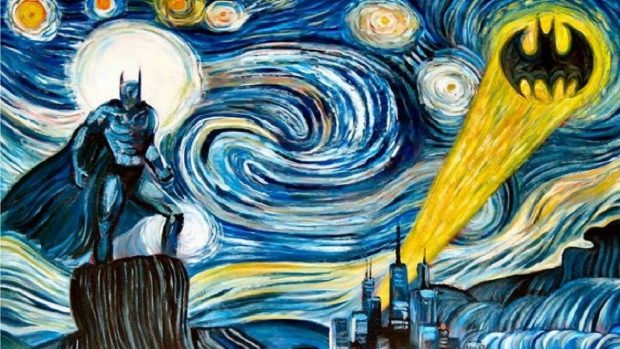 Batman Starry Night Wallpaper.