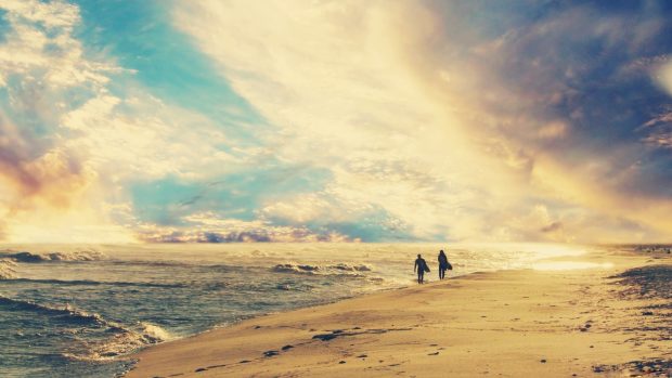 Beautiful surfing beach.