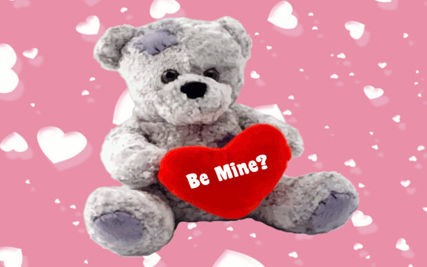 Beminebear widescreen Free Valentines Backgrounds.