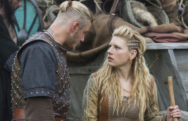 Bjorn and lagertha in vikings season 3 wallpaper.