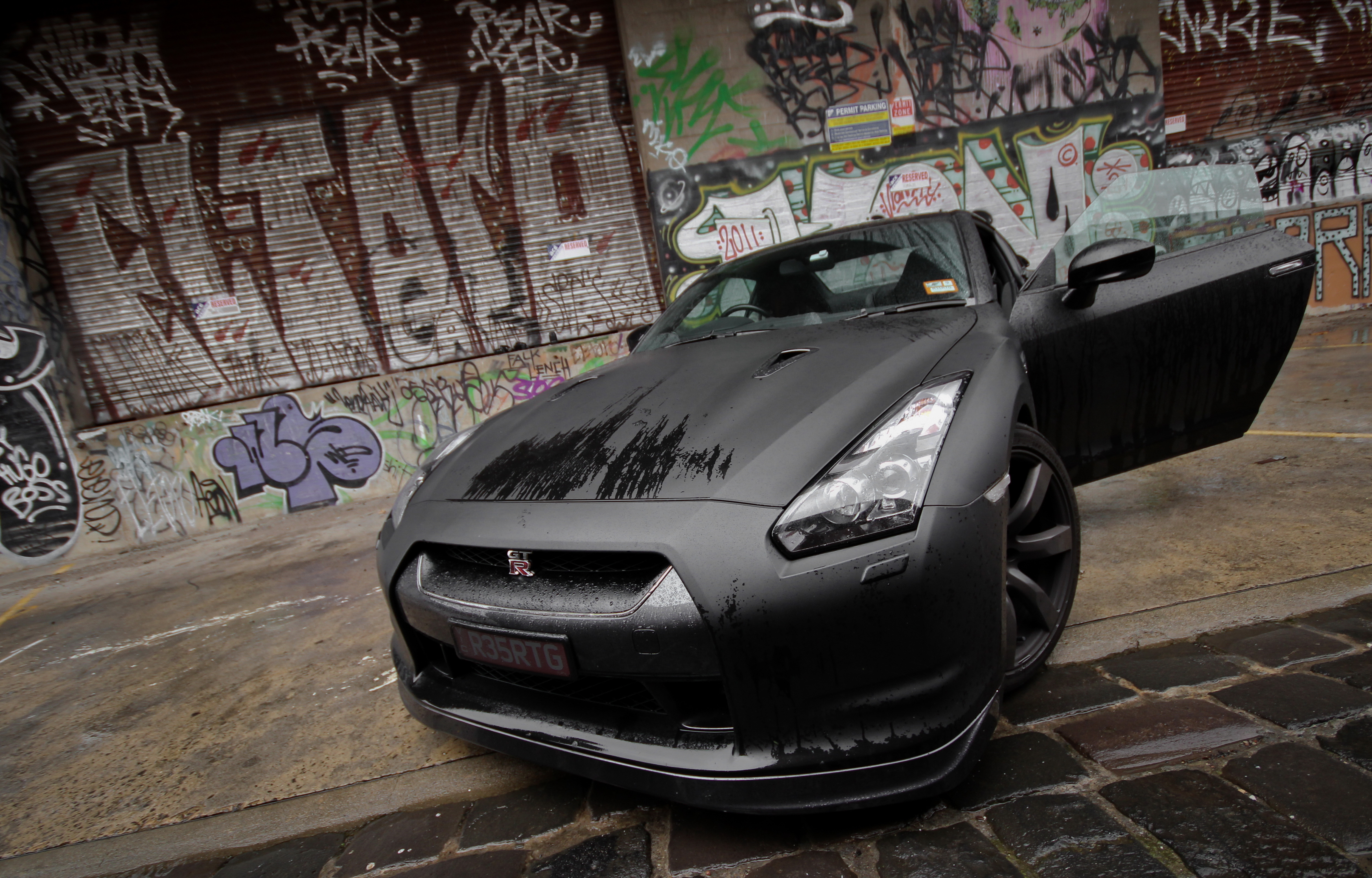 Nissan Gtr, black, r35, skyline, white, HD phone wallpaper