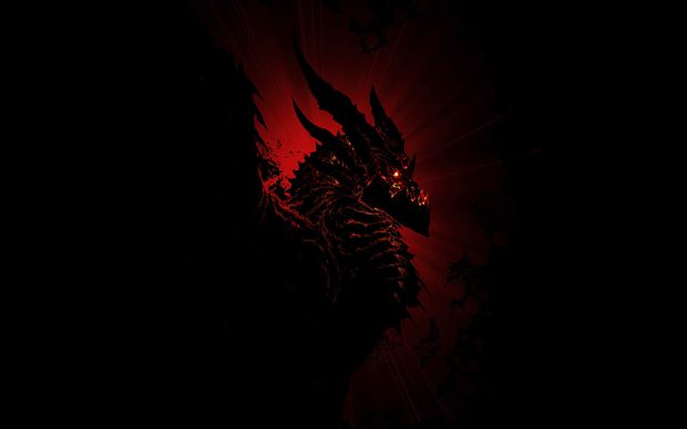Black and Red Dragon Photo.