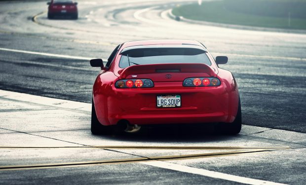 Cars Jdm japanese domestic market red stance toyota supra trd.