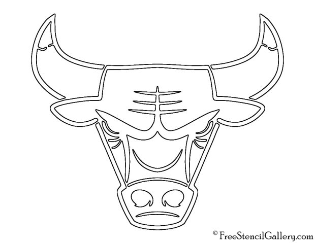 NBA Chicago Bulls Logo Stencil