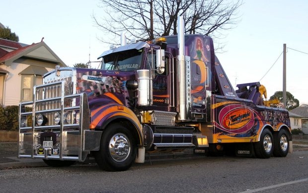 Colorful Semi Truck Wallpaper.