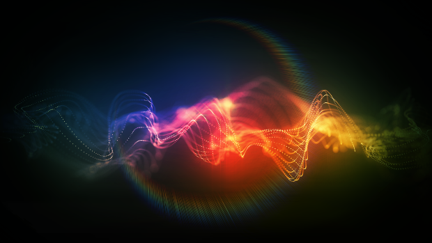 Colorful Sound Wave Illustration Wallpaper.