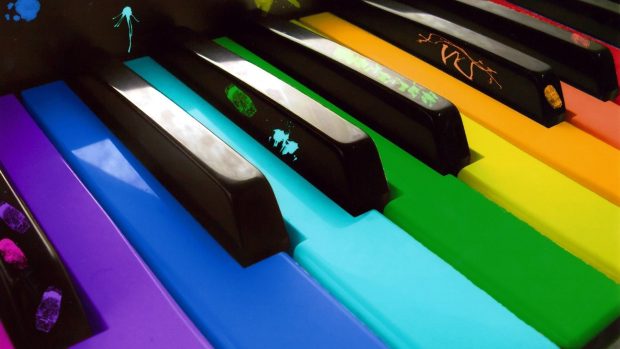 Colorful piano wallpaper wallpaper hd.