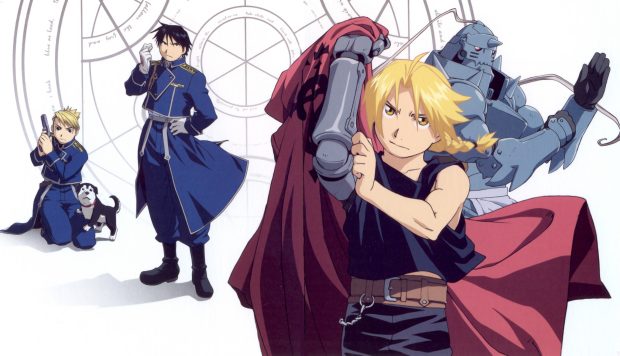 Computer wallpaper of fullmetal alchemist.