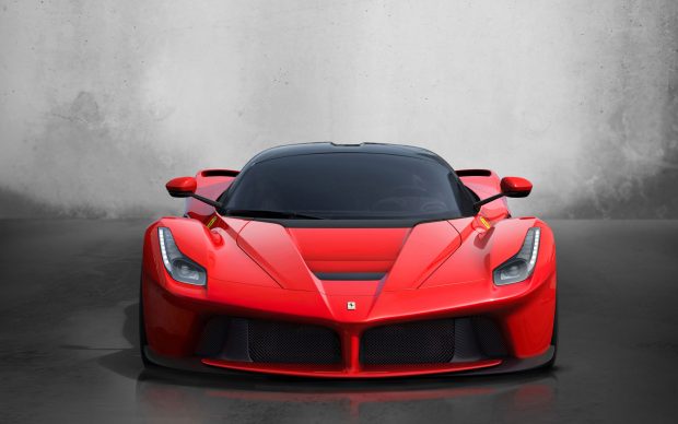 Cool car wallpaper red ferrary front side.