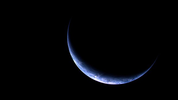 Crescent moon Night Sky images full hd.