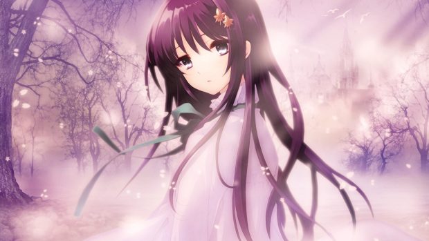 Cute anime girl background.
