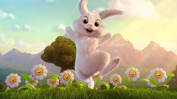 Easter bunny high quality resolution wallpaper 1920x1080.