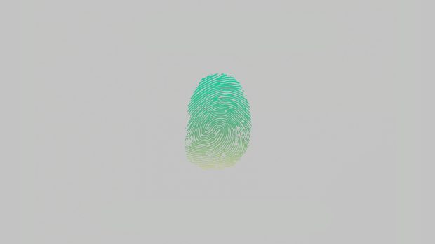 Finger Print Unlock Green Minimal Wallpaper.