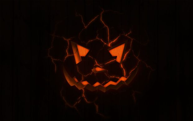 Free scary pumpkin wallpaper.