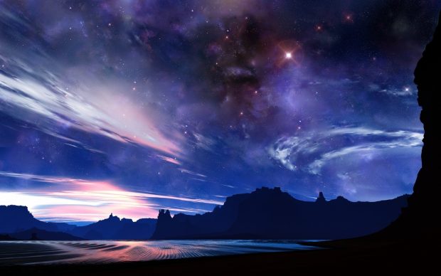 Free starry sky wallpaper.