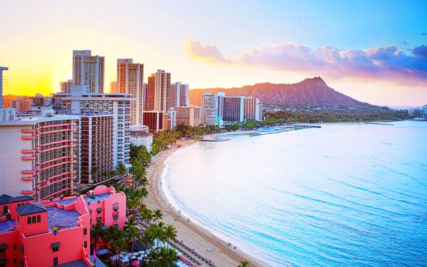 Free wallpaper waikiki beach hawaii.