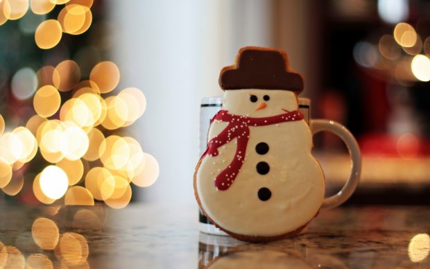 Gingerbread christmas lights snowman 2560x1600.