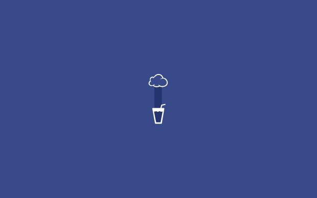 Glass rain Minimal wallpaper blue.