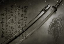 Gray inscription japanese kanji katana ninjas samurai swords photos.