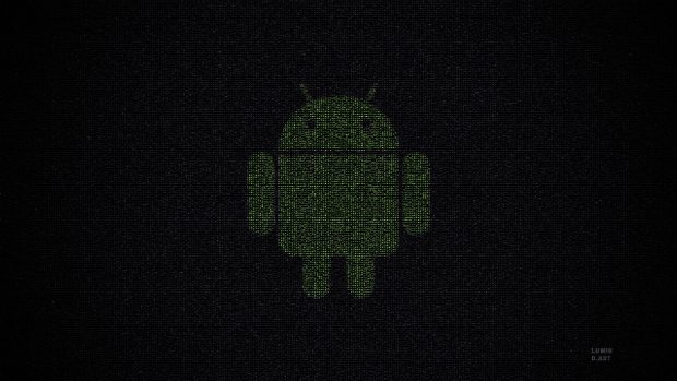 Green Black Android Logo Wallpaper.