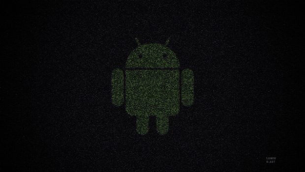 Green Black Android Logo Wallpaper.