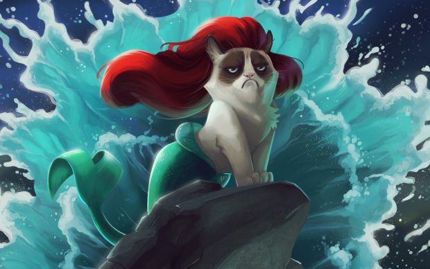 Grumpy Cat Mermaid 1920x1200.