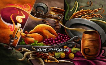 HD 3D Thanksgiving Image.