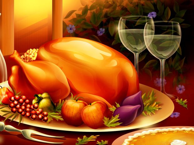 HD 3D Thanksgiving Wallpaper.