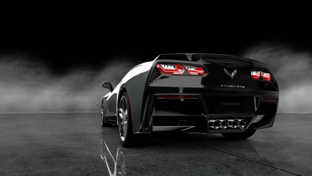 HD Corvette Black Wallpaper Widescreen.