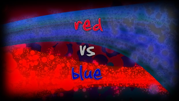 HD Red vs Blue Photo.