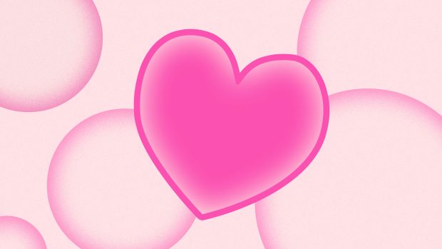 HD pink love wallpaper.