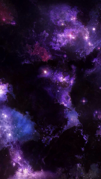 HD wallpaper for iphone 6 space purple.