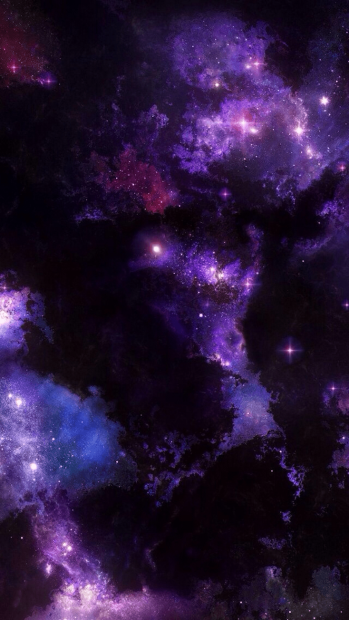 HD wallpaper for iphone space purple.