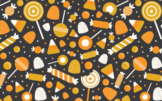 Halloween candy desktop wallpaper.